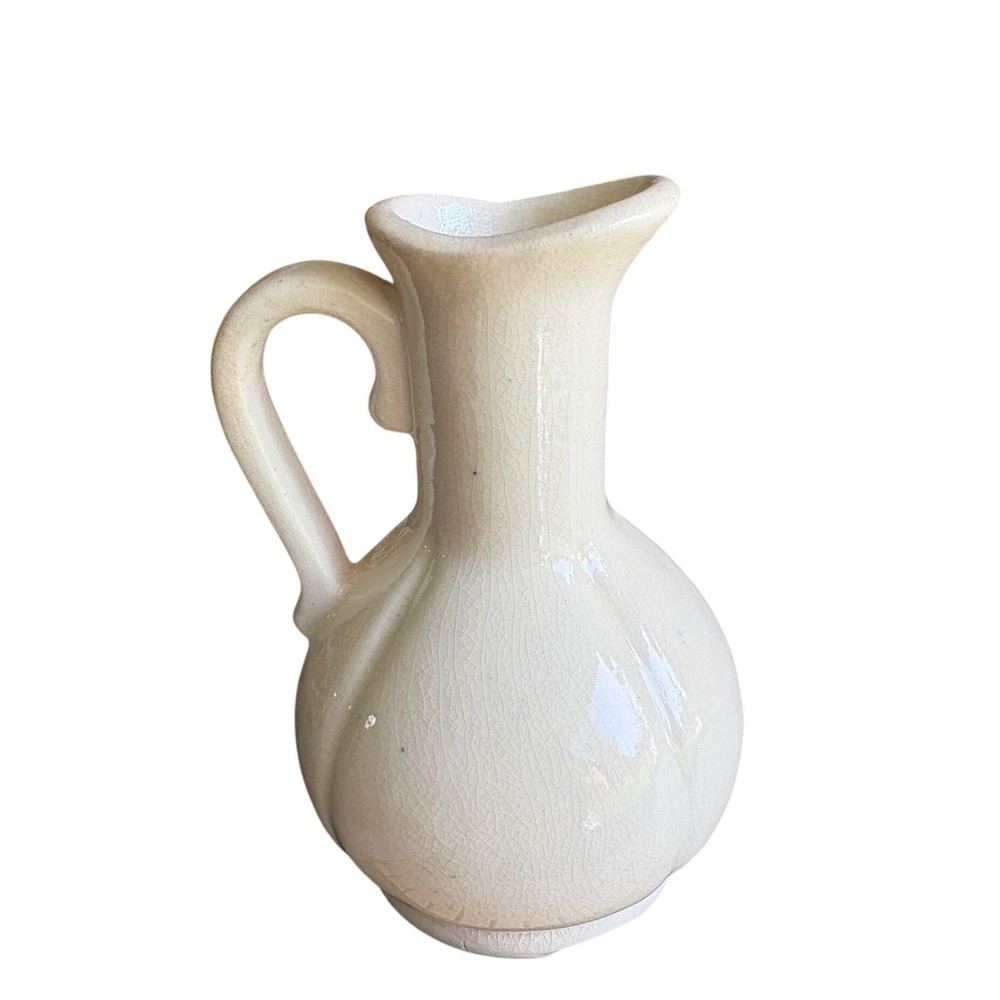 Vintage Ceramic Bud Vase Garlic Bulb Cream Mini Pitcher